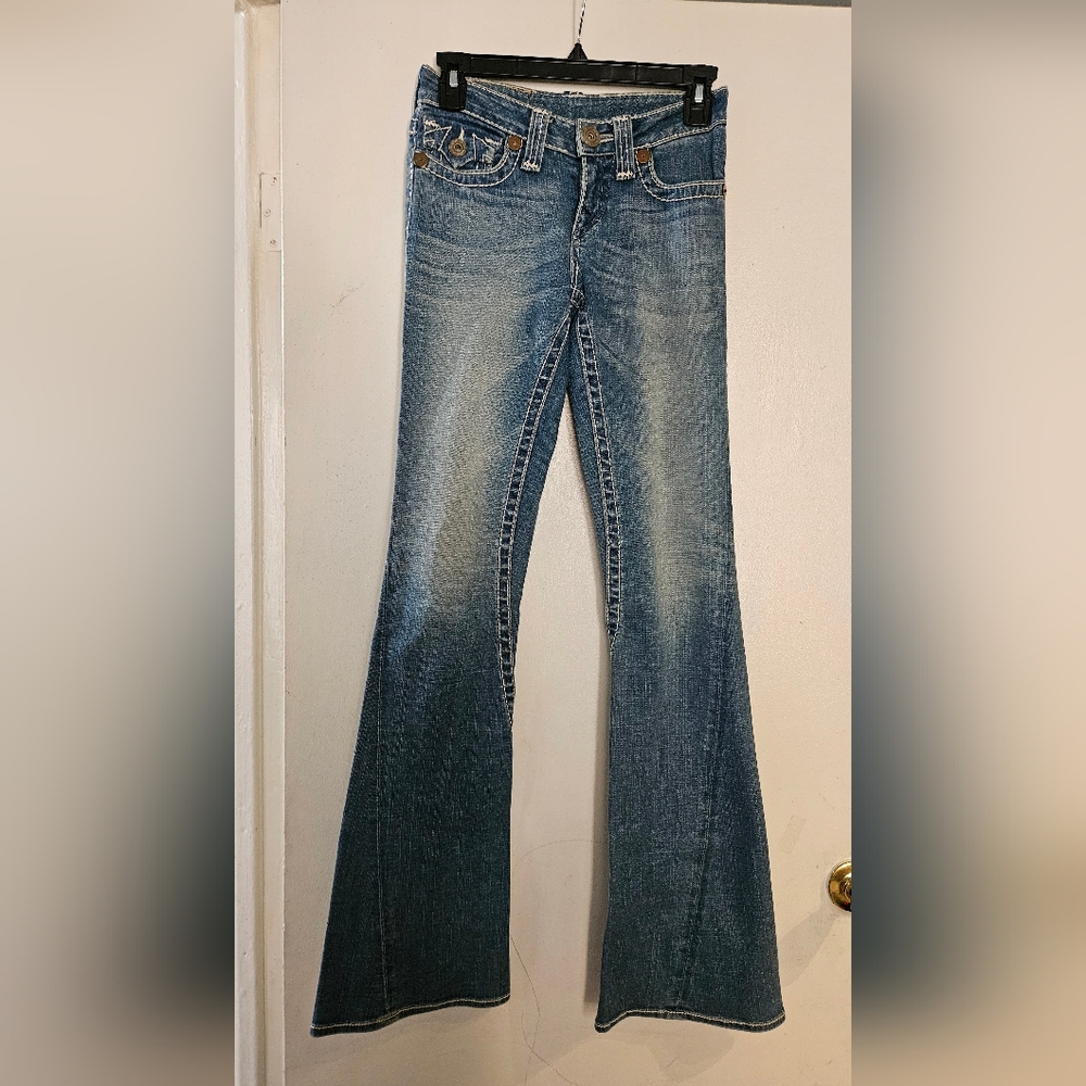 True Religion Light Blue Flare Jeans